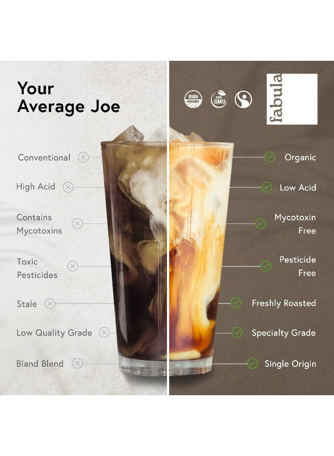 Fabula Coffee Light Roast Freshly Ground - Organic - Low Acid - Single Origin - Non-GMO - Mold Free - 12 Ounces - Image 4